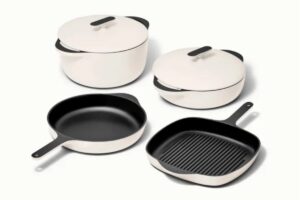 Caraway Enameled Cast Iron Set Hero